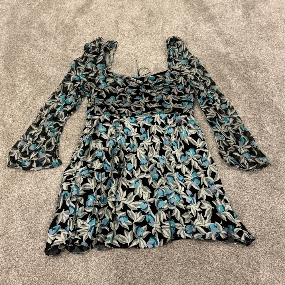 DVF Diane Von Furstenberg Josephina Eden Silk Off The Shoulder Mini Dress 14 - Picture 8 of 15